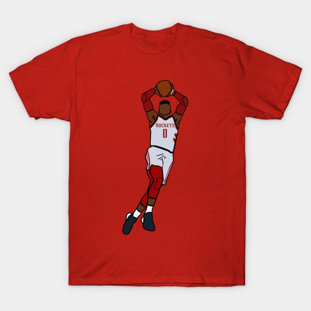 Russell Westbrook NBA Houston Rockets T-Shirt by xavierjfong